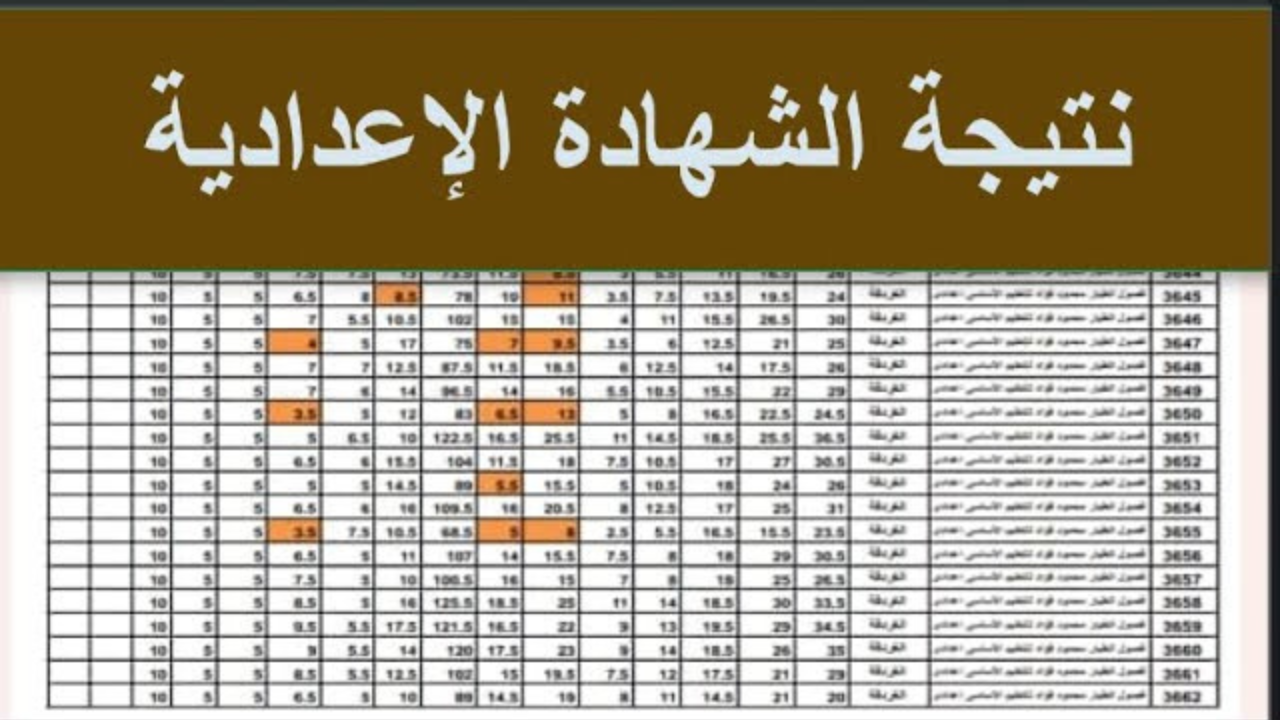 ظهور نتيجة الشهادة الإعدادية الجيزة بنسبة نجاح 87.64%.. شوف جيبت كام