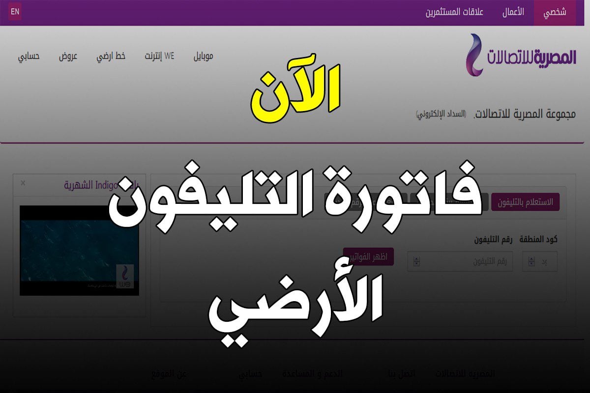 خطوات الاستعلام عن فاتورة الخط الارضى بالرقم القومي 2025 .. استعلم أون لاين