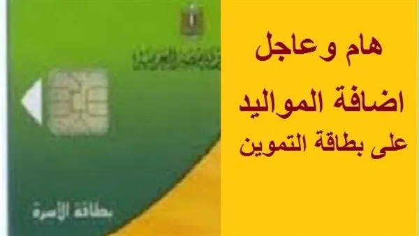 سارع الآن وخد تموينك كامل “إضافة المواليد بطاقة التموين 2025”.. بالخطوات والرابط الرسمي